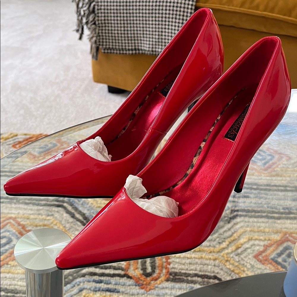 Frederick’s of Hollywood Red Patent Leather Heels